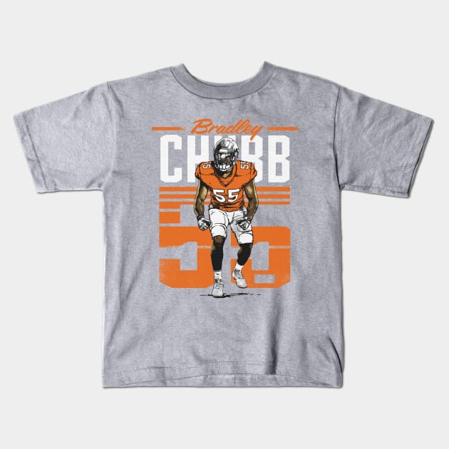 Bradley Chubb Denver Grunge Kids T-Shirt by MASTER_SHAOLIN